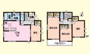 3-K号棟間取